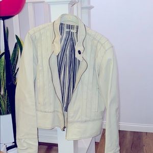 Mike & Chris Leather Bomber Jacket (Large)